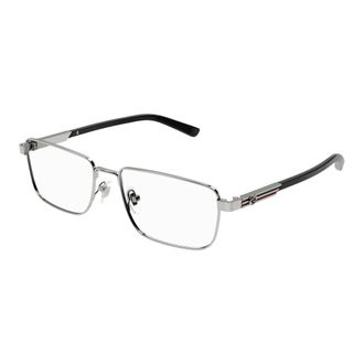 Gucci Optical Frame - Heren - Brillen - Grijs - 55 MM - Leer - Accessoires