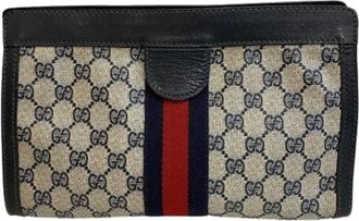 Gucci Pre-owned Vintage Clutch - Dames - Vintage Clutch - Blauw - ONE Size - Vintage