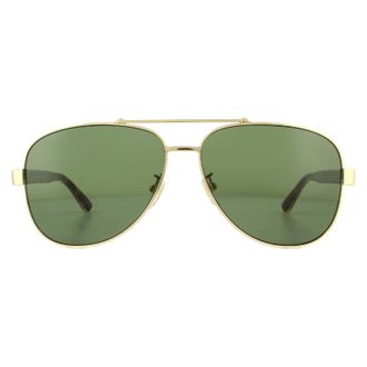 Gucci Zonnebril GG0528S 009 Goud En Havana Crystal Groen