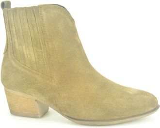 Gabor Taupe Su&egrave;de Enkelboot - Dames - Cowboylaarzen - Beige - 38 EU - Su&egrave;de - Schoenen