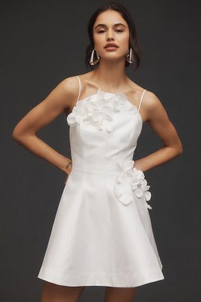 Acler Castleford 3D Floral Fit & Flare Mini Dress