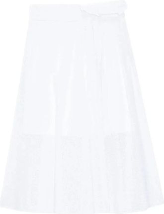 Msgm Gonna Midi Rok - Dames - Midirokken - Wit - M - Rokken