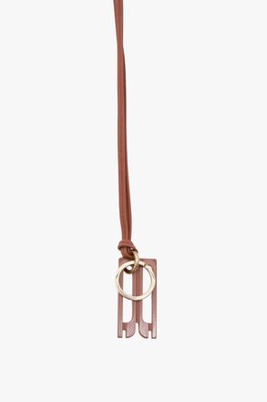 Victoria Beckham Dorian Keyring In Tan