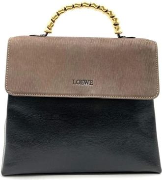 Loewe Pre-owned Handbags, female, Black, Size: ONE SIZE Pre-owned Leather handbags
