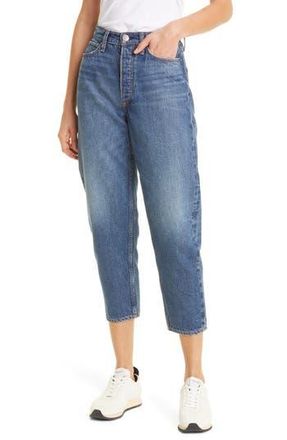Rag & Bone Alissa High Waist Barrel Leg Crop Jeans in Clover at Nordstrom Rack, Size 23