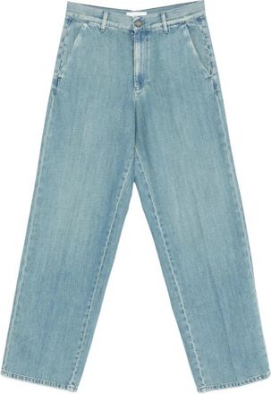 Lardini Pantalone Denim Lavato - Heren - Loose Fit Jeans - Blauw - W32 - Denim - Jeans