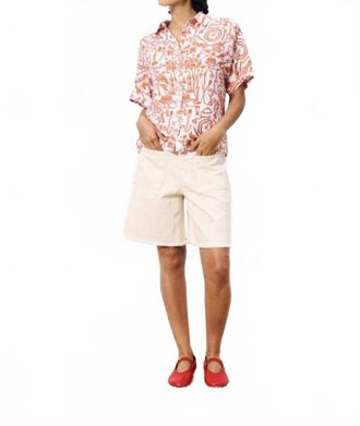 FRNCH Aphelie Table Button Down Shirt In Orange
