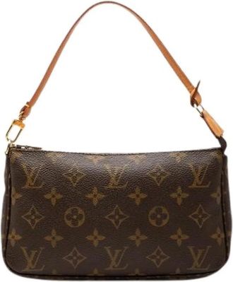 Louis Vuitton Pre-owned Pochette Accessoires - Dames - Vintage Schoudertas - Bruin - ONE Size - Leer - Vintage