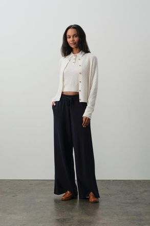 Naked Cashmere Beatrice Cashmere Cableknit Cardigan in Ecru at Nordstrom, Size X-Small