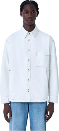 Jacquemus Klassieke Button-Down Shirt in Technisch Weefsel - Heren - Casual Overhemden - Wit - S - Overhemden