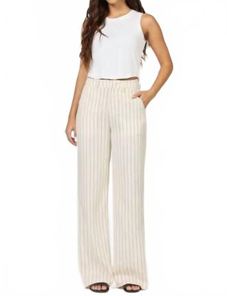 Dear John Denim Brandy Wide Leg Stripe Pant In Creamy Black