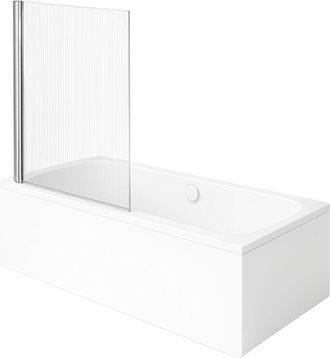 Villeroy & Boch Ba&ntilde;era Recta Villeroy & Boch Architectura 180 X 80 Cm Blanca + Mampara De Ba&ntilde;o Izquierda Aurys Raywall Cromado
