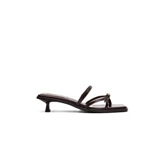 Alohas Heeled Mules, female, Brown, Size: 6 US Liko Leather Sandals