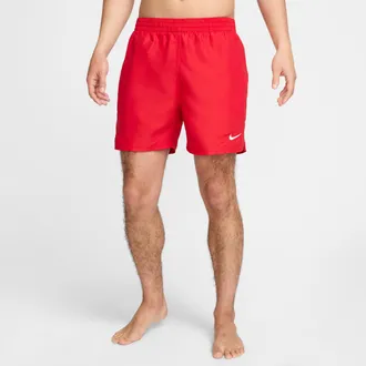 Nike Mens Swim Breaker Essential 5 Brief-Lined Volley Short in Red | NESSF560-614