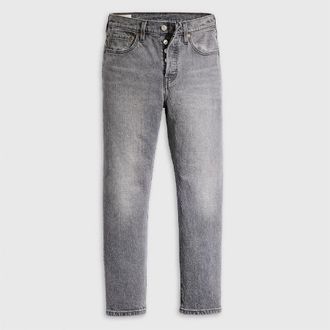 Levi's Damesjeans 501 met rechte pijpen en enkellengte (De weg op)