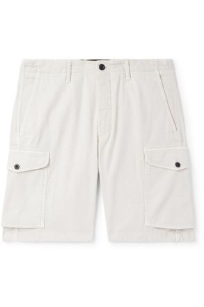 Slowear Straight-Leg Textured Cotton-Blend Cargo Shorts