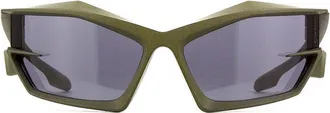 Givenchy GV40049I02A Geometric Full Rim Sunglasses - Green