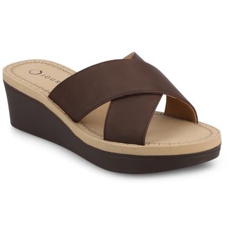 Journee Collection Women & apos;s Biara Platform Wedge Sandals