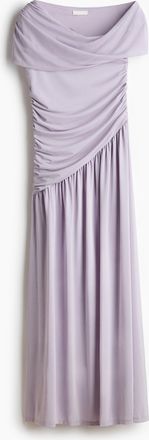 H&M Drapiertes One-Shoulder-Kleid aus Jersey - Helles Mattlila