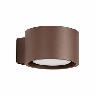 Sollux Lighting Aplique marr&oacute;n aluminio alt. 6 cm