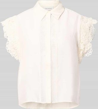 Copenhagen Muse Blusentop aus Lyocell-Mix mit Spitze Modell MOLLY in Offwhite, Gr&ouml;&szlig;e XL
