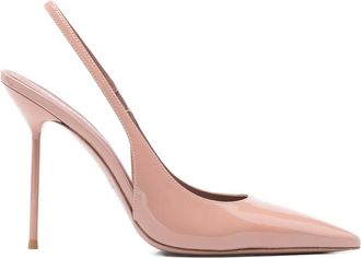 PARIS TEXAS Lidia slingback pumps - women - Calf Leather/Calf Leather/Calf Leather - 38.5 - Neutrals