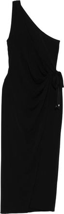 Amiri One-shoulder Wrap Midi Dress