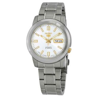 Seiko Series 5 Automatic Date-Day Silver Dial Mens Watch SNKK09J1