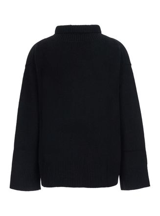 Soft Goat Cashmere Turtleneck Sweater - Black