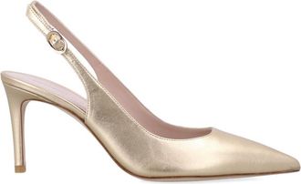 Stuart Weitzman Golden Metallic Slingback Pumps