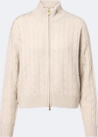 Eleventy Cable-knit cashmere zip-up sweater