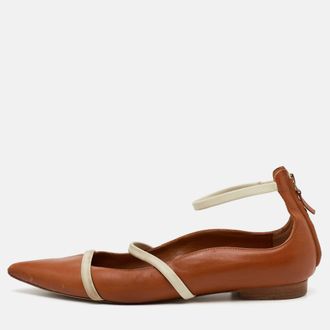Malone Souliers Brown Leather Robyn Ballet Flats