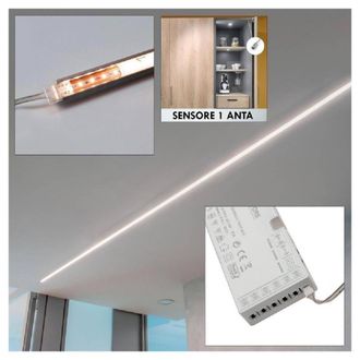 Trade Shop Trade Shop Traesio - Trade Shop - Kit Barra Led 12w Profile Alimenter 24 W 12 V Luce 4000k Sensor Interread