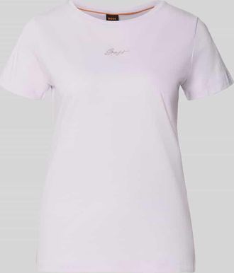 Boss Orange by Hugo Boss BOSS Orange Regular Fit T-Shirt aus reiner Baumwolle Modell C_ELOVE_EMBRO in Flieder, Gr&ouml;&szlig;e XL