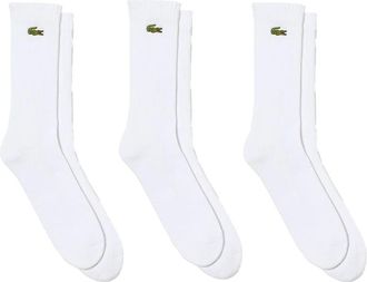 Lacoste Gestreepte Logo Patch Sokken - Heren - Sokken - Wit - M - Ondergoed
