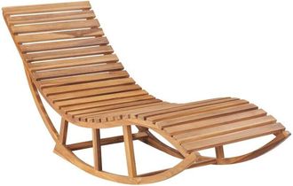 vidaXL Rocking Sunlounger Solid Teak Wood vidaXL