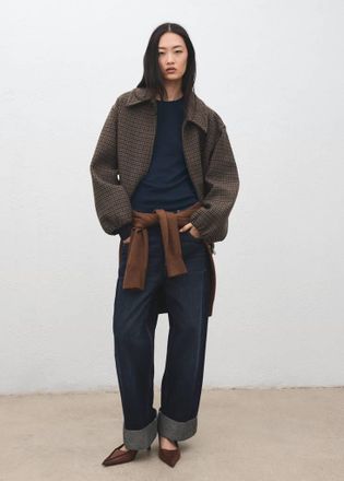 Mango Maglietta maniche lunghe coste blu notte - Donna - XS - MANGO