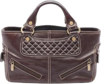 Celine Pre-owned Leather celine-bags - Dames - Vintage Handtas - Bruin - ONE Size - Vintage
