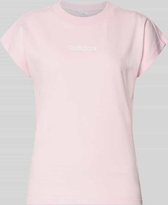 adidas T-Shirt mit Rundhalsausschnitt in Hellrosa, Gr&ouml;&szlig;e XL