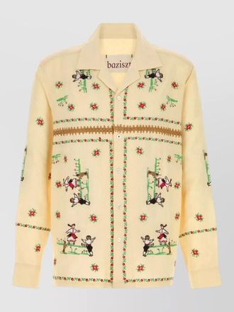 Baziszt joy of living cotton blend shirt