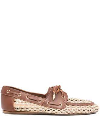 Ancient Greek Sandals Plaria lace-up boat shoes - Brown