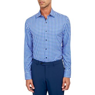 W.R.K Check Performance Dress Shirt in Lilac/Blue at Nordstrom Rack, Size 15.5