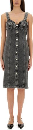 Moschino Denim Midi Dress-Donna