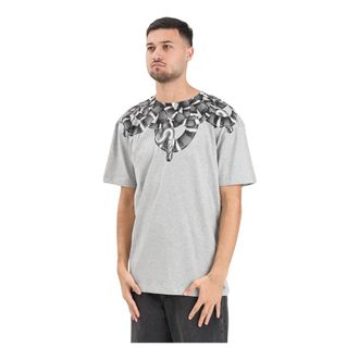 Marcelo Burlon Tops, Heren, Grijs, XS, Katoen, Snake Print T-Shirt