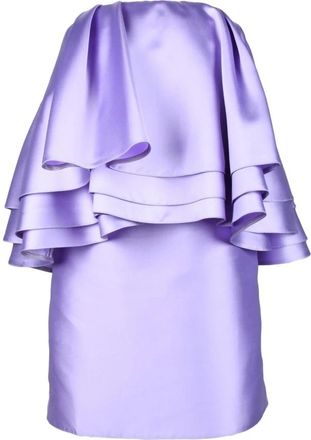 Simona Corsellini Damesjurk - Dames - Feestkleedjes - Paars - S - Polyester - Kleedjes