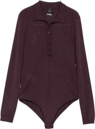 Pinko Ajaccio Body - Dames - Bodies - Paars - L - Wol - Tops