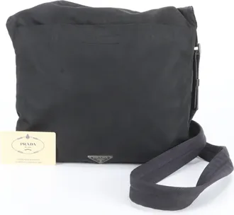 Prada Black Messenger Bag Shoulder Bag (Pre-Owned)
