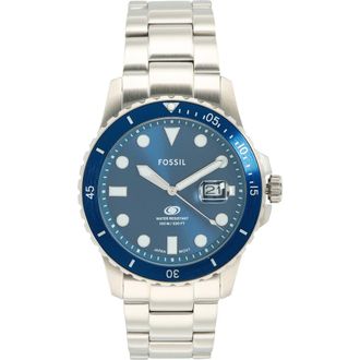 Fossil Blue Dive Bracelet Watch, 42mm in Silver at Nordstrom Rack