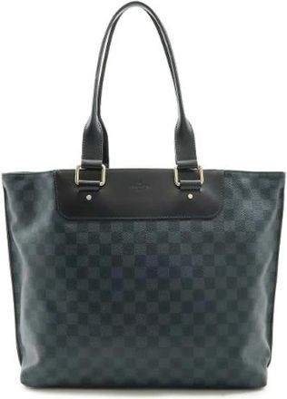 Louis Vuitton Pre-owned Tote Bags, male, Blue, Size: ONE SIZE Pre-owned Cabas Voyage Damier Cobalt 2way Bag