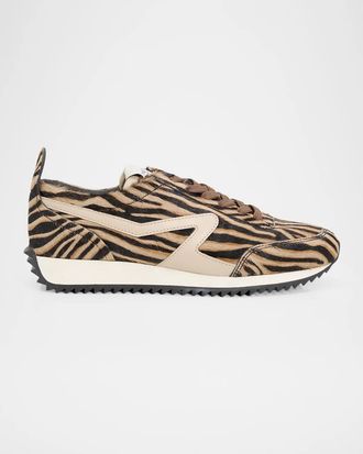 Rag & Bone Retro Runner Zebra Calf Hair Sneakers